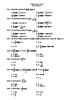 Kiểm tra 45 phút - Giải tích 12